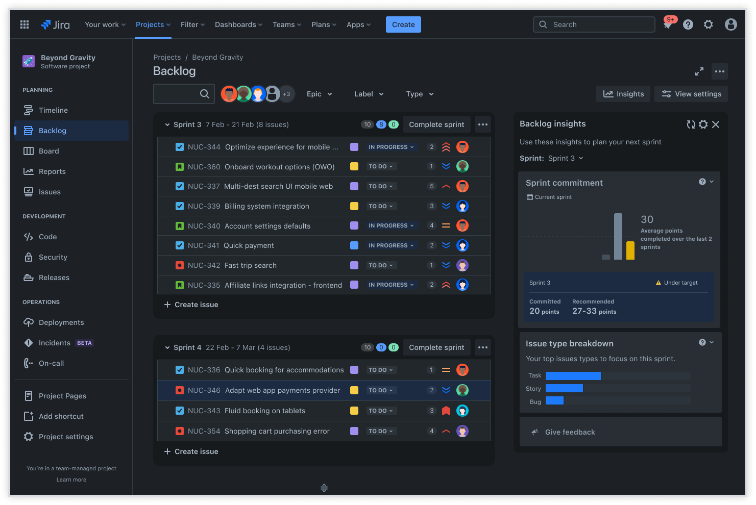 Sprint commitment insight