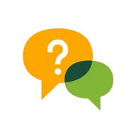 Darstellung von Frage- und Antwort-Sprechblasen