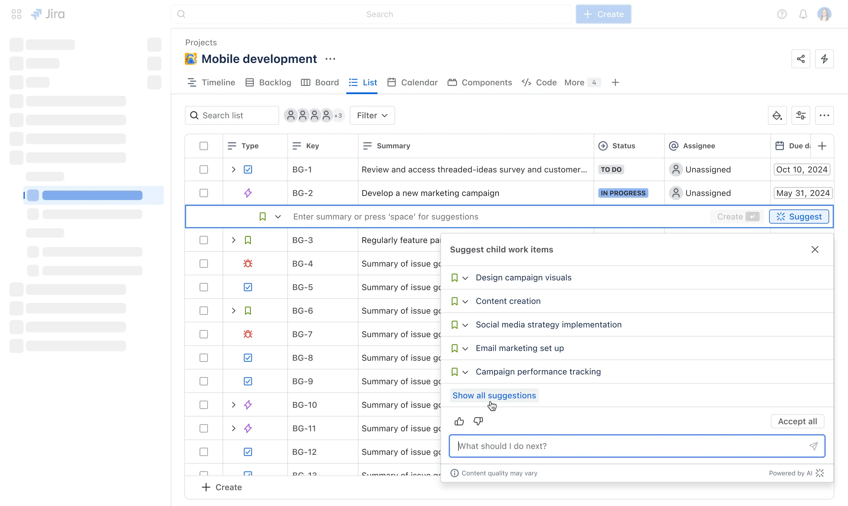 Schermafbeelding van automatiseringssupport in Jira