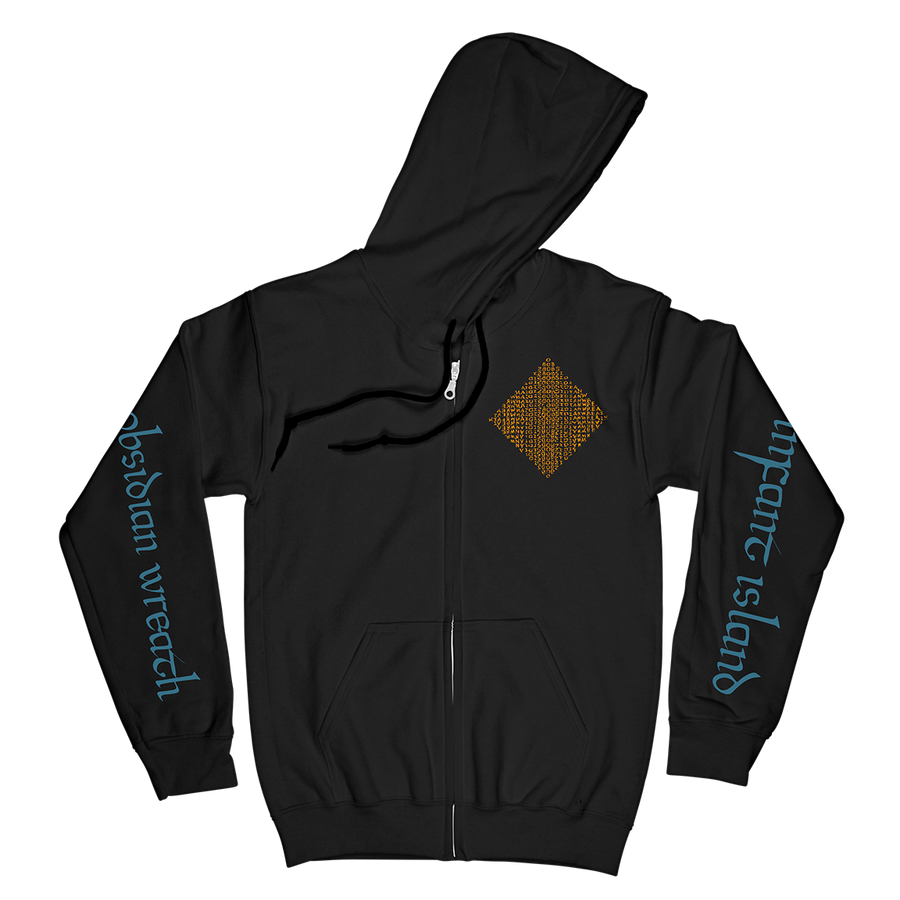 Infant Island "Obsidian Wreath" Black Zip Up Sweatshirt
