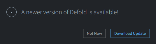 Popup de atualização do editor