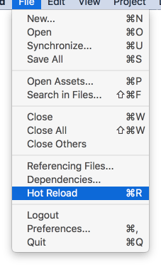 Reloading resources
