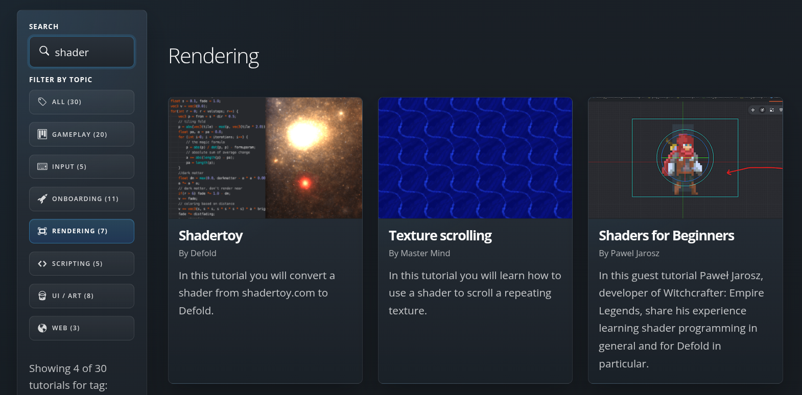 Tutorials
