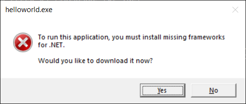 Required framework not found - old GUI