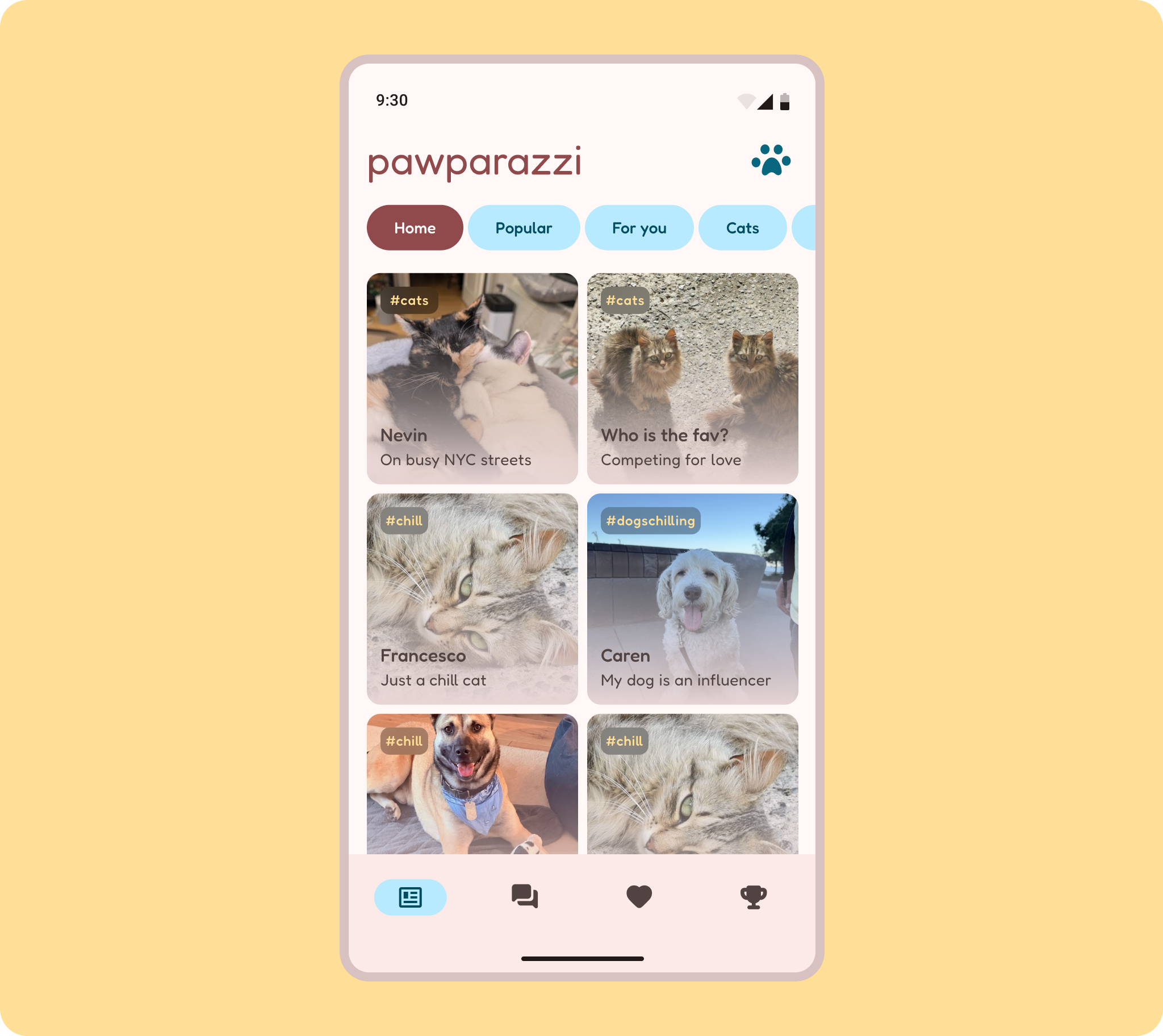 Home screen on phone