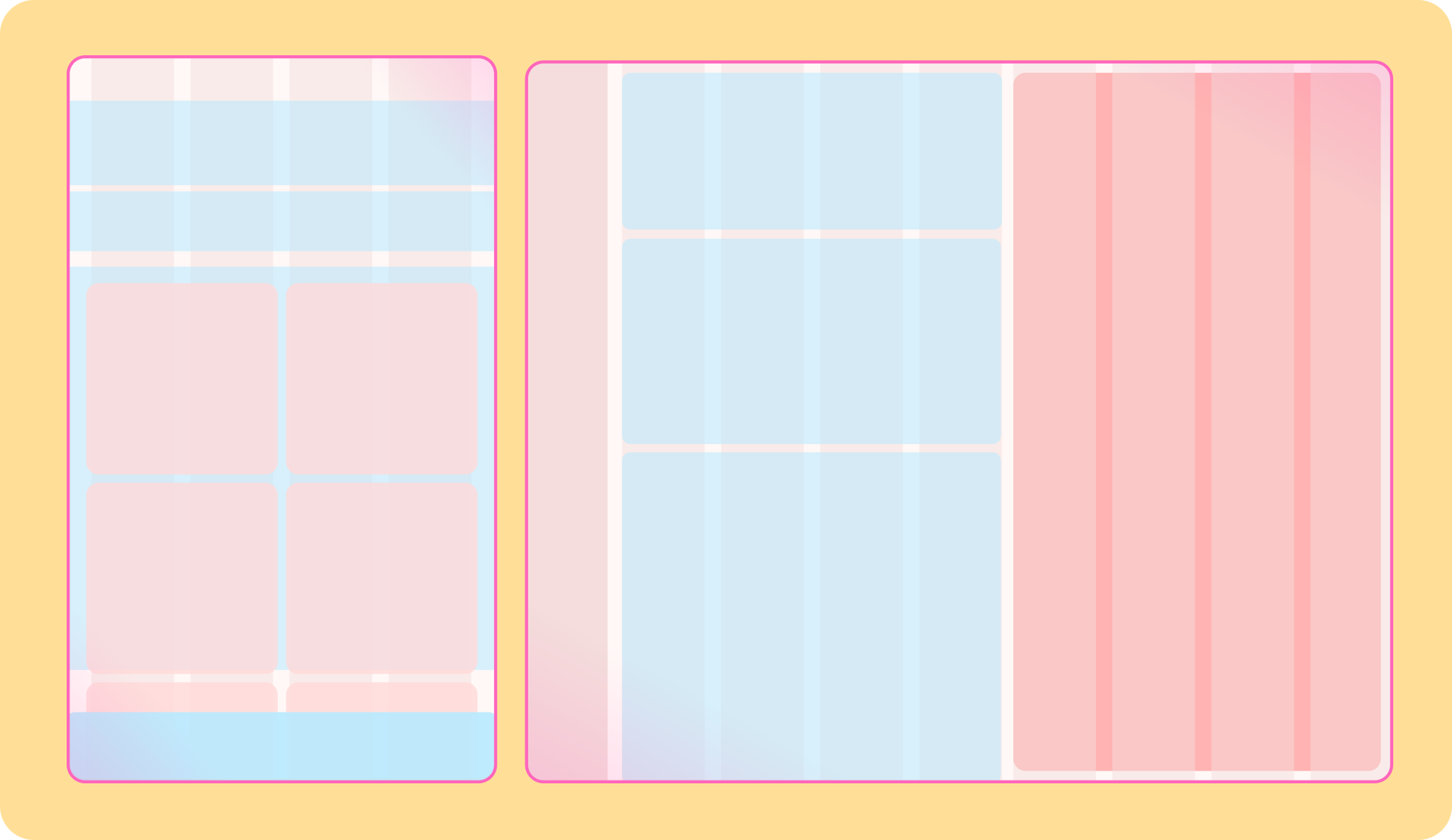 The layout grid used in pawparazzi