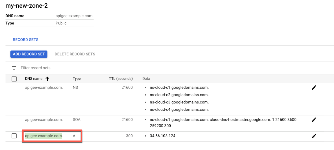 DOMAIN environment variable DNS name environment variable highlighted