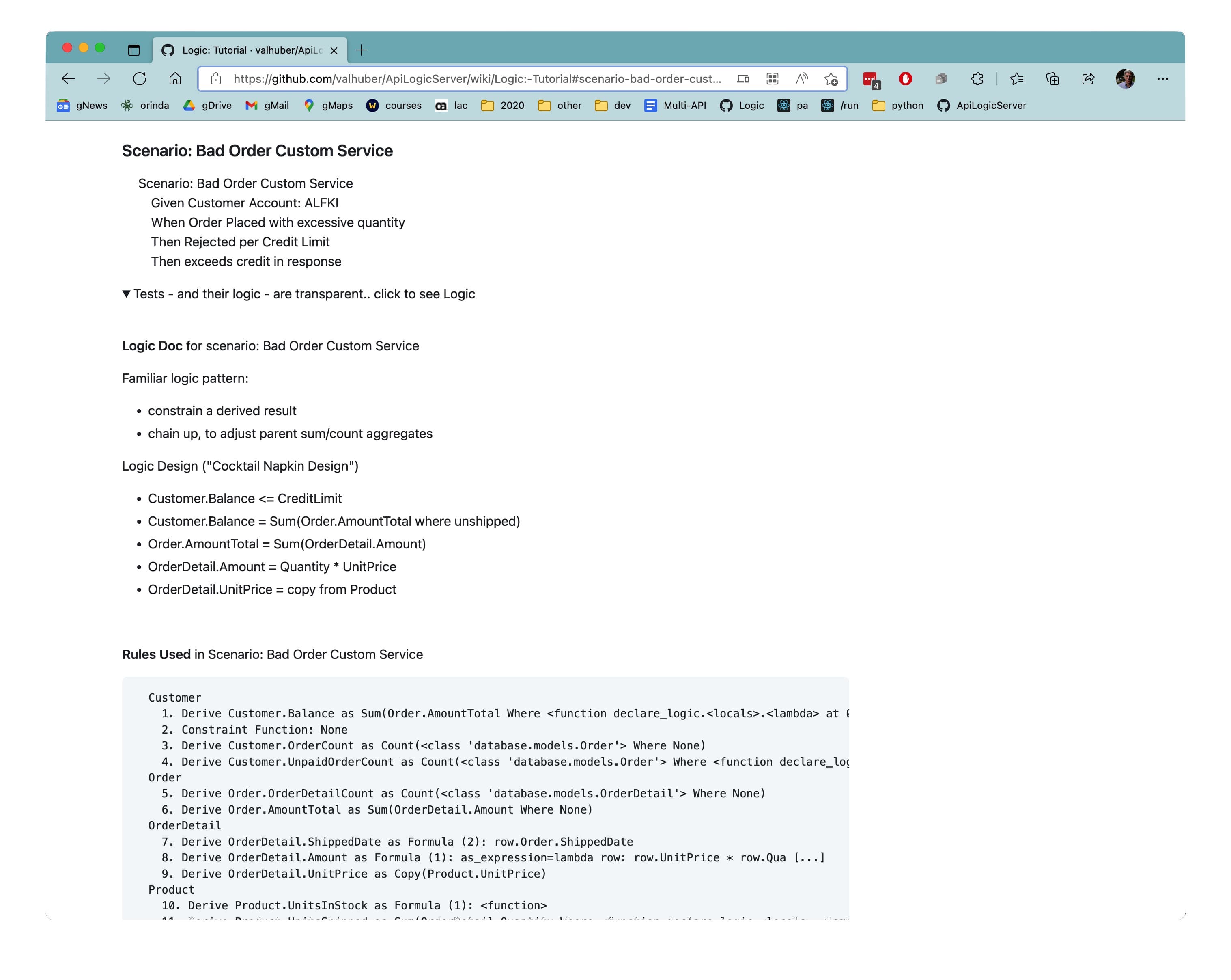 Created Behave Logic Report Wiki Screenshot 2