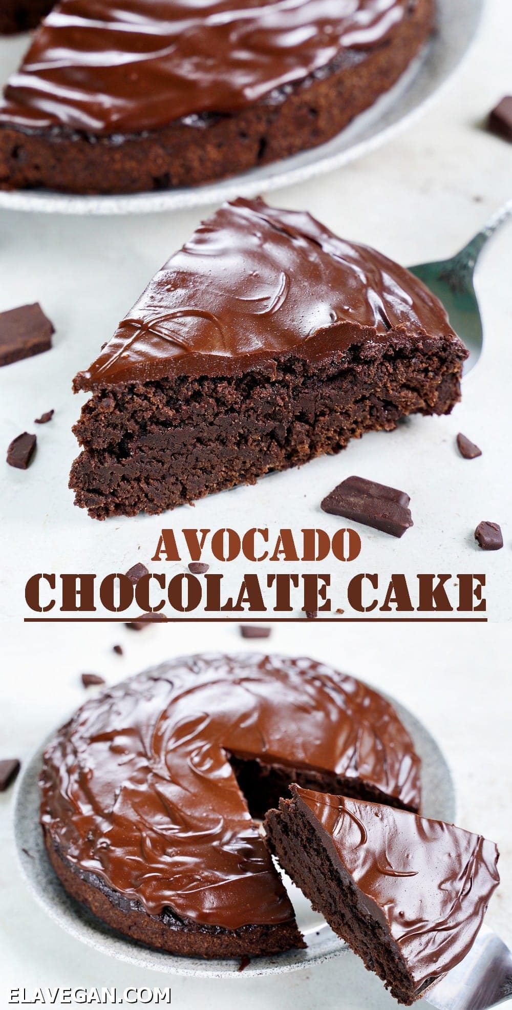 Pinterest Collage avocado chocolate cake
