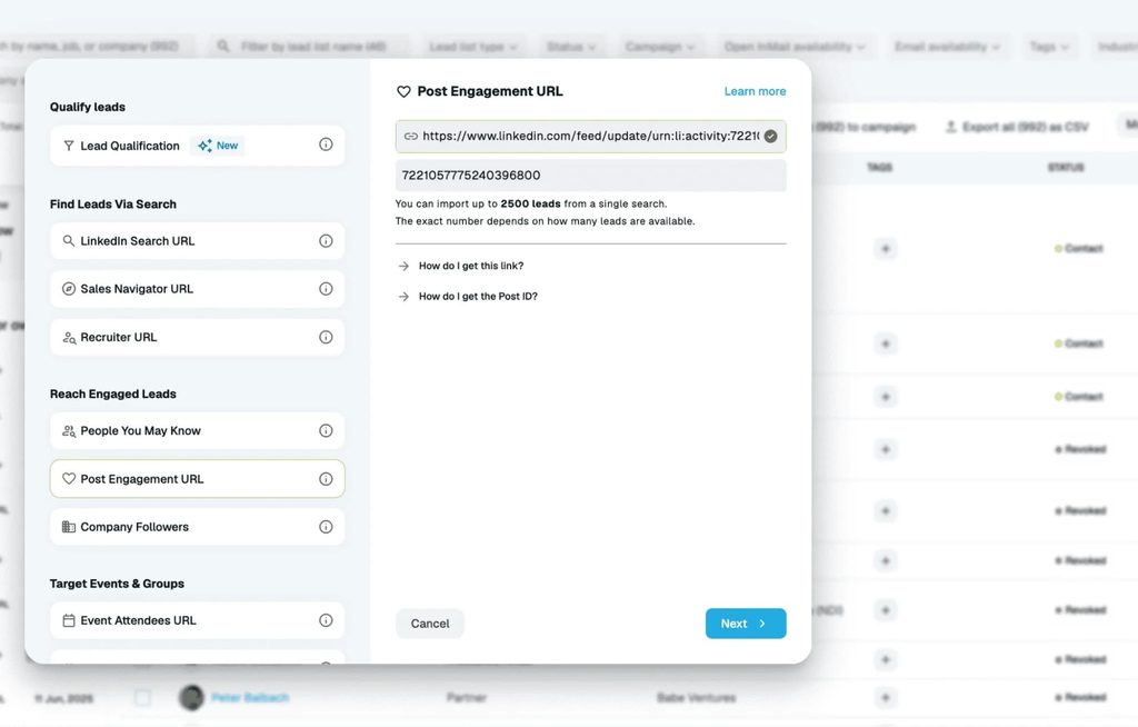 expandi scraping post engagement