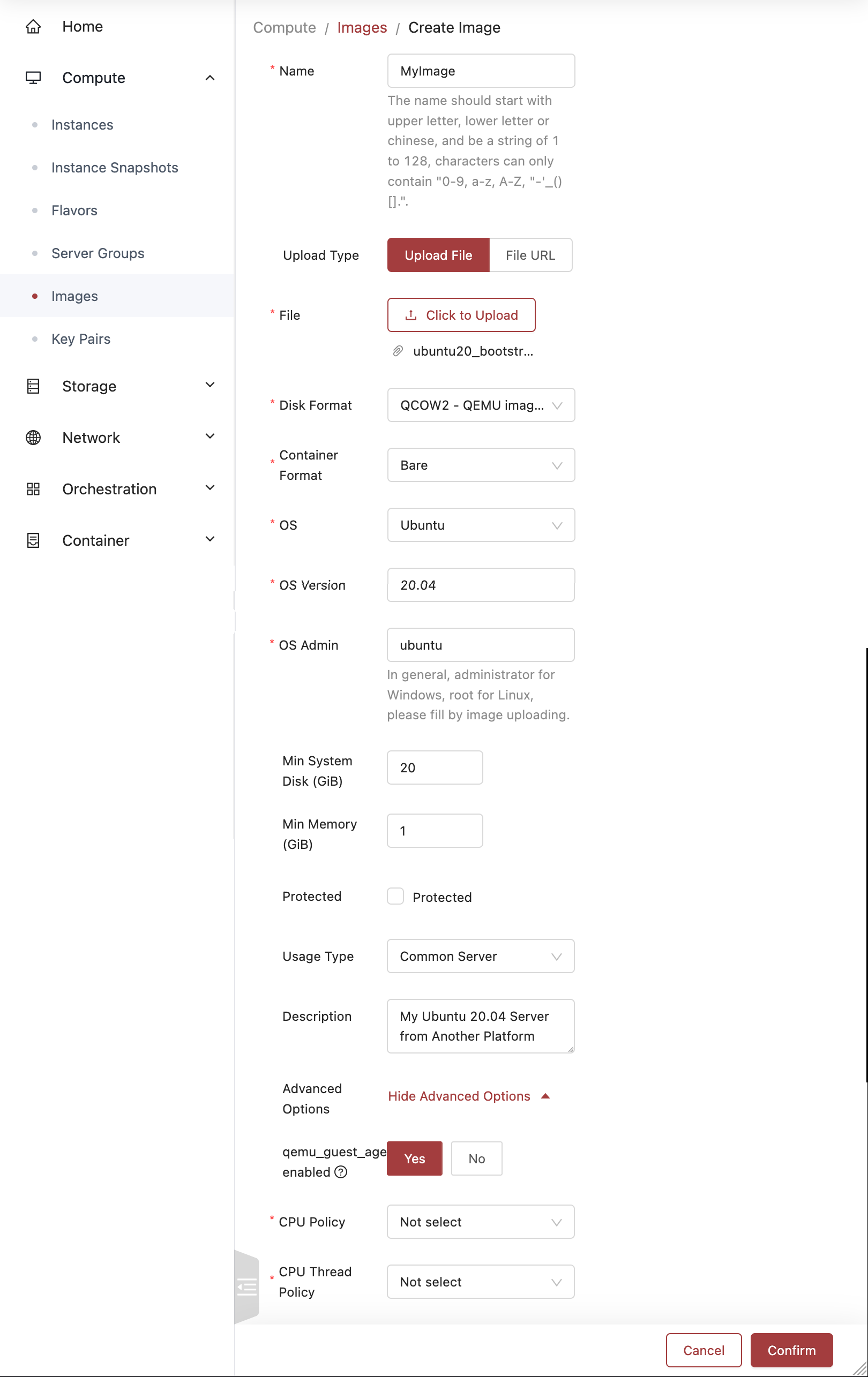 Example of Image Creation Process