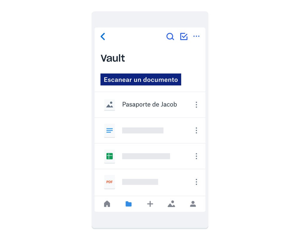 Imagen que muestra unos archivos organizándose y guardándose en Dropbox