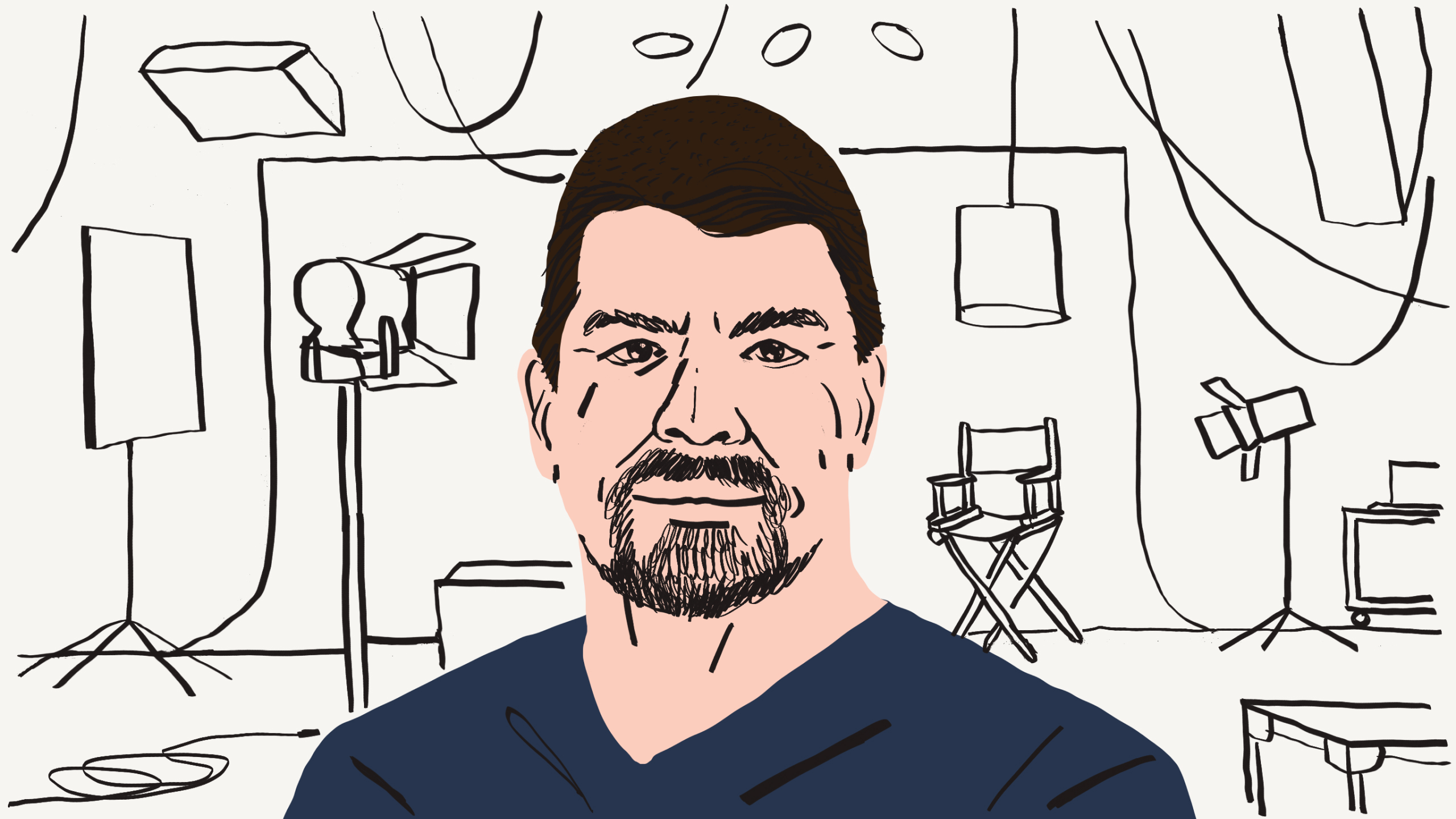 An illustration of Will Herrington, Owner & Creative Director at PhotoHouse Films/Herrington Studios.