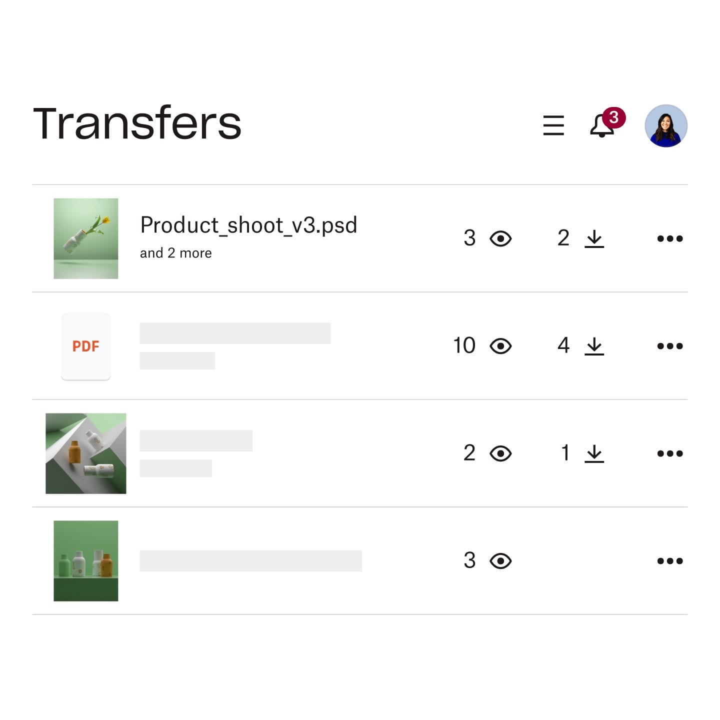 A demonstration of Dropbox Transfer being used to send finished video files.