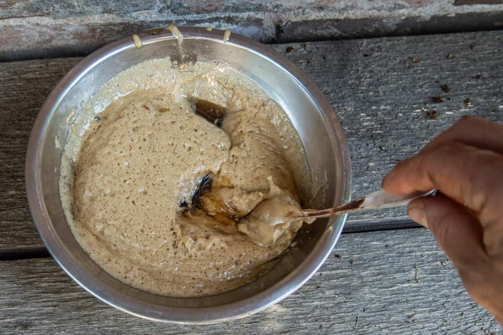 Skimming scum from Italian pine cone syrup