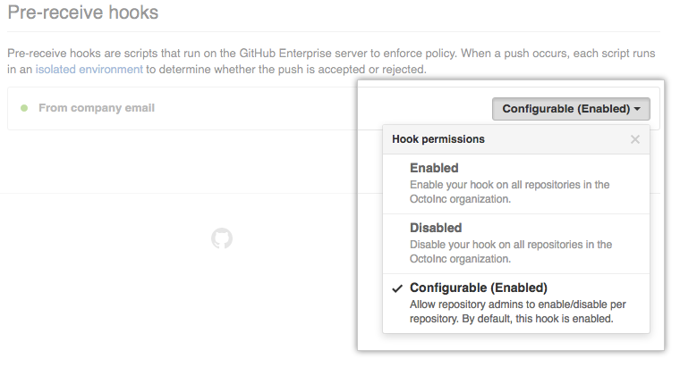 Permisos para ganchos