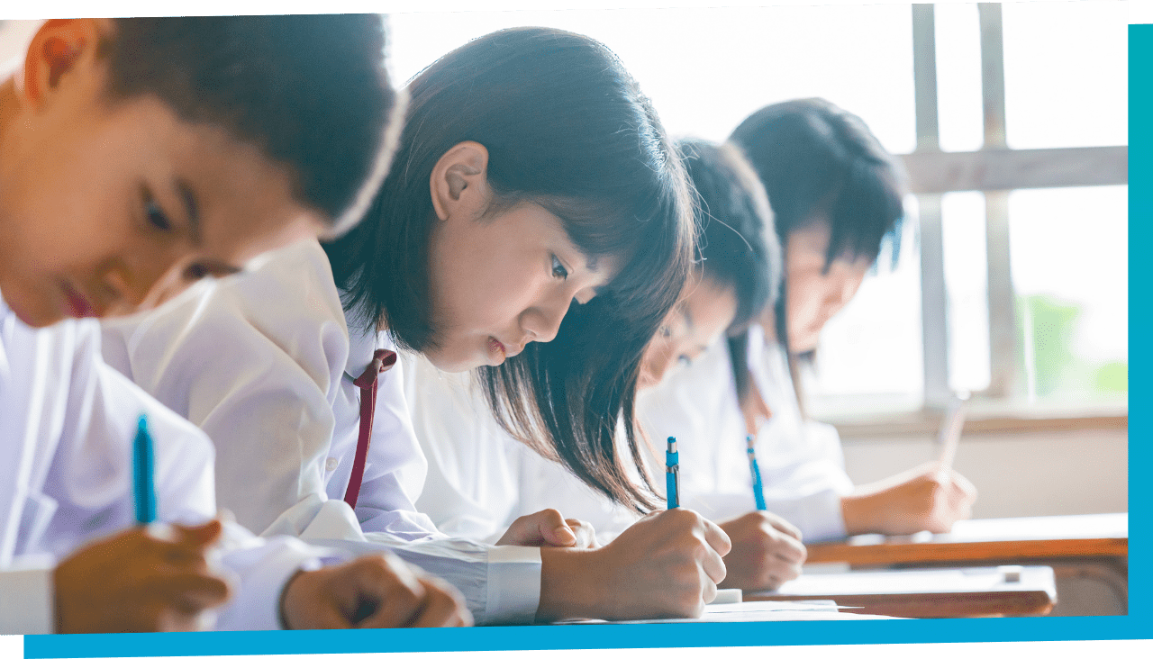 試験を受ける様子