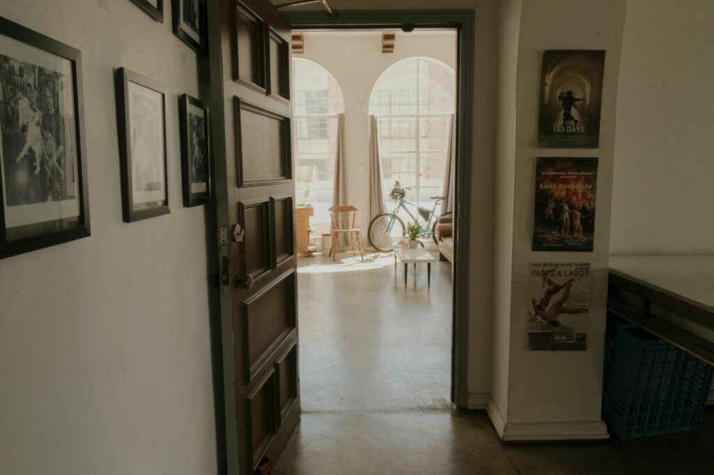 Office Entrance Open door looking into the Heidi Duckler Dance office
