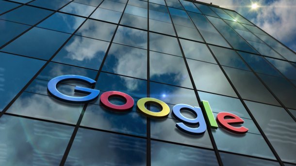 Google-Logo an der Konzernzentrale in Mountain View