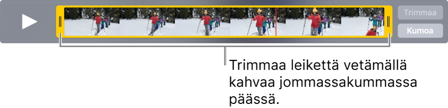 Keltaiset trimmauskahvat videoklipissä