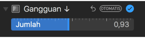 Penggeser Pengurangan Gangguan di panel Sesuaikan.