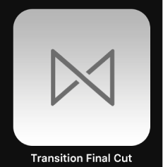 Icône de transition Final Cut dans le navigateur de projets