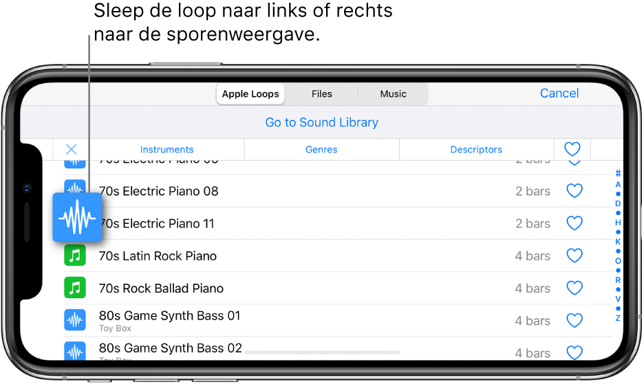Afbeelding. Een loop naar de sporenweergave slepen.