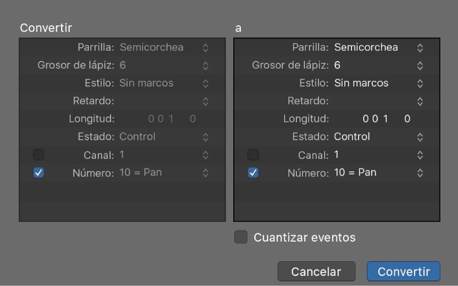 Ilustración. Cuadro de diálogo Convertir.