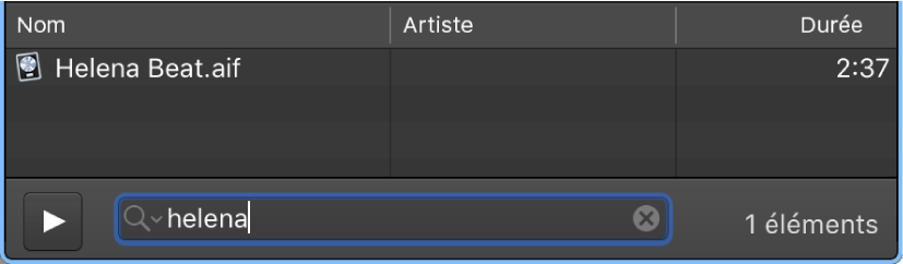 Figure. Champ de recherche dans le navigateur multimédia.