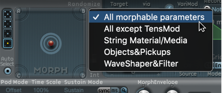 Figure. Menu contextuel Randomize.