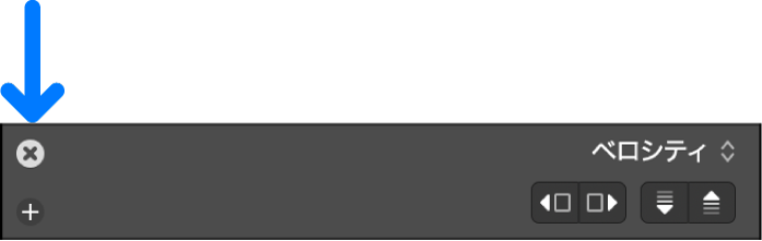 「下位行を削除」ボタンが表示された下位行のヘッダ。