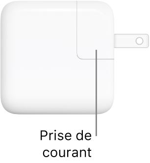 L’adaptateur secteur USB-C 30 W.