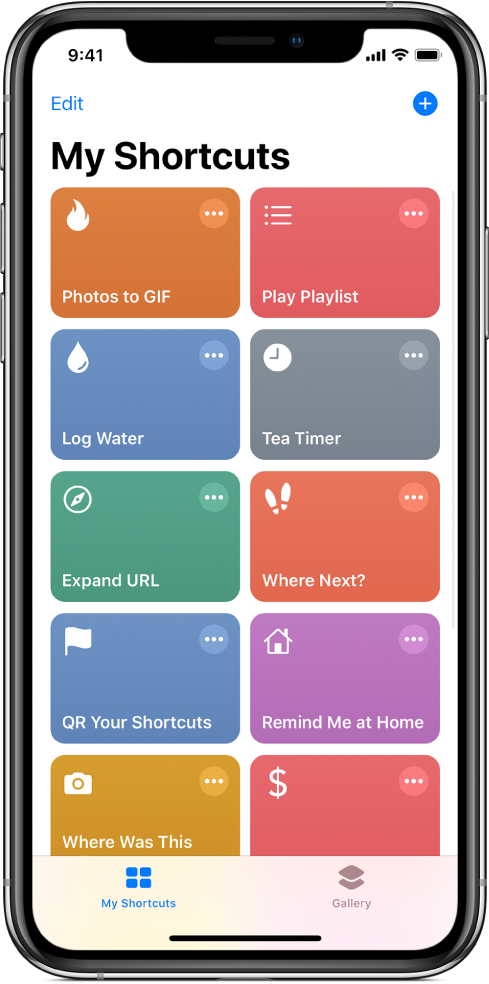 Icone dei comandi rapidi in I miei comandi rapidi.