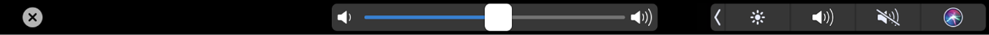 Die iMovie-Touch Bar mit dem Lautstärkeregler.