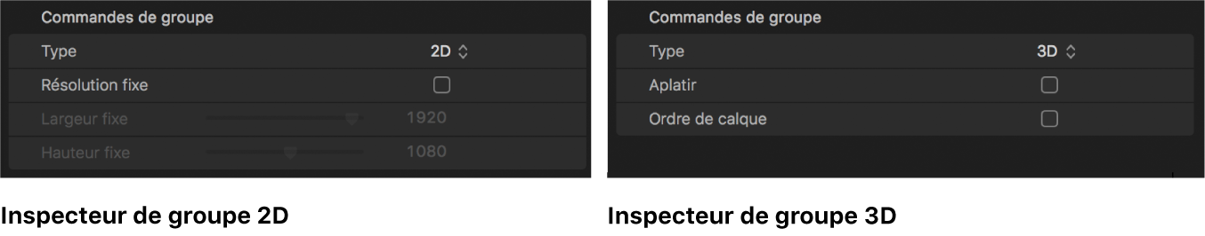 Comparaison d’un inspecteur de groupe 2D et d’un inspecteur de groupe 3D
