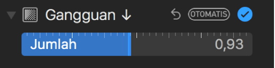 Penggeser Pengurangan Gangguan di panel Sesuaikan.