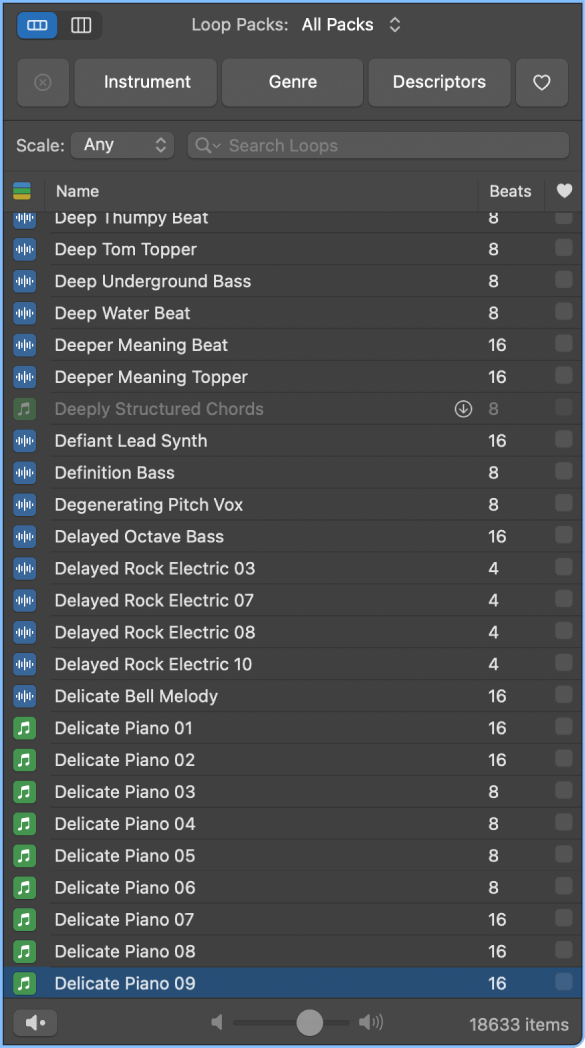 Vista del Browser loop.
