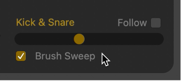 브러시 스윕 체크상자.