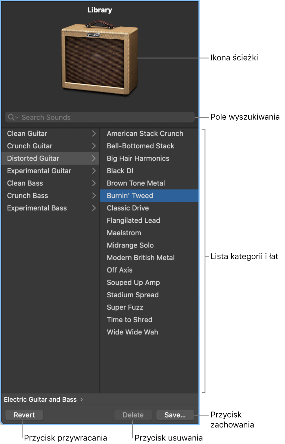 Biblioteka z zaznaczoną łatą.
