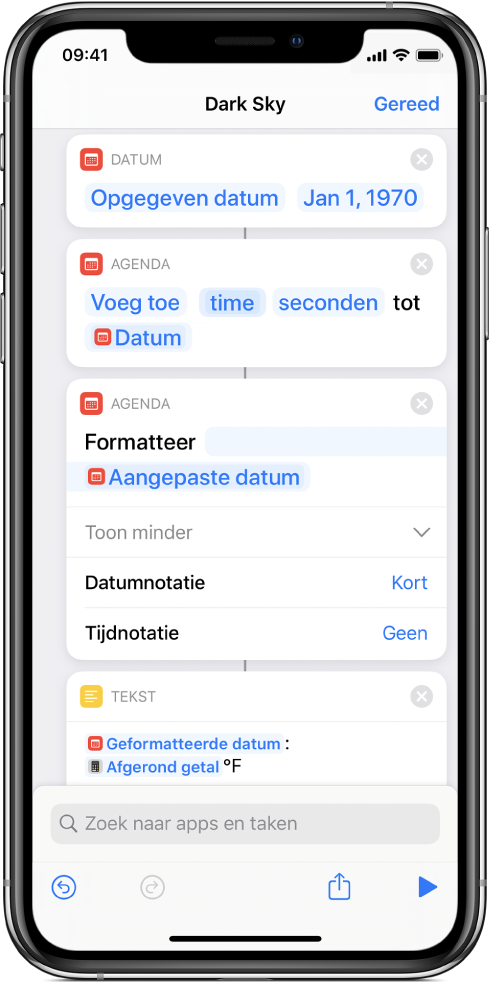 Opdracht met taken voor het omzetten van een UNIX-tijd in een gemakkelijk leesbare datumnotatie.