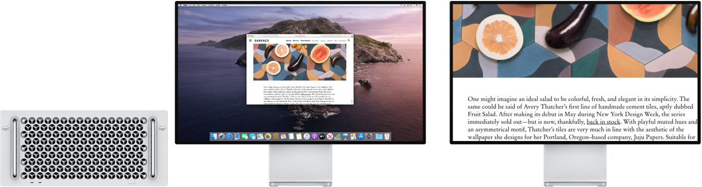 Layar Zoom aktif di layar kedua, sementara ukuran layar tetap di layar kiri.
