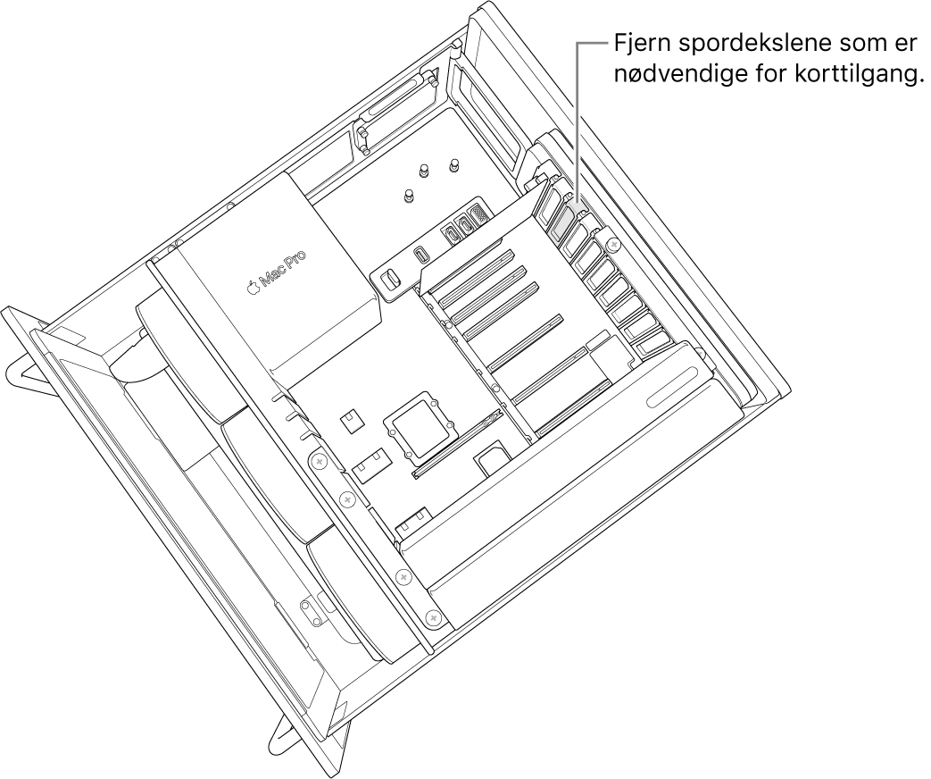 Fjerning av et plassdeksel.