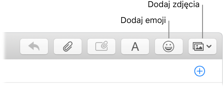 Okno redagowania wiadomości z przyciskami dodawania emoji oraz zdjęć.