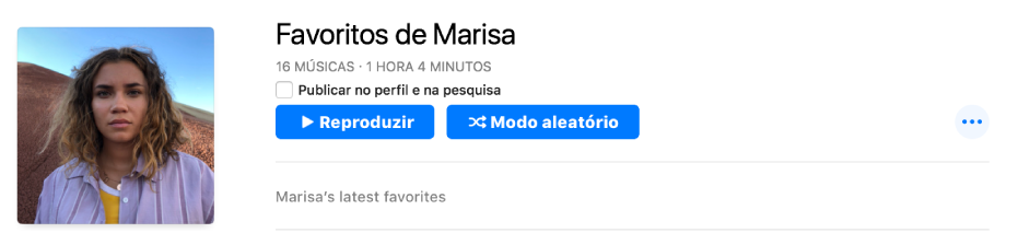 Uma lista de reprodução com arte personalizada Arraste uma imagem para a área do grafismo para a personalizar.
