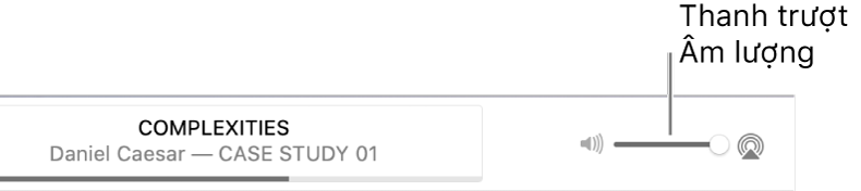 Thanh trượt âm lượng.