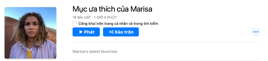 Playlist với hình minh họa cá nhân hóa. Kéo hình ảnh vào khu vực hình minh họa để tùy chỉnh.
