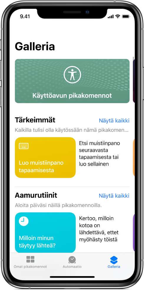 Pikakomentojen Galleria.