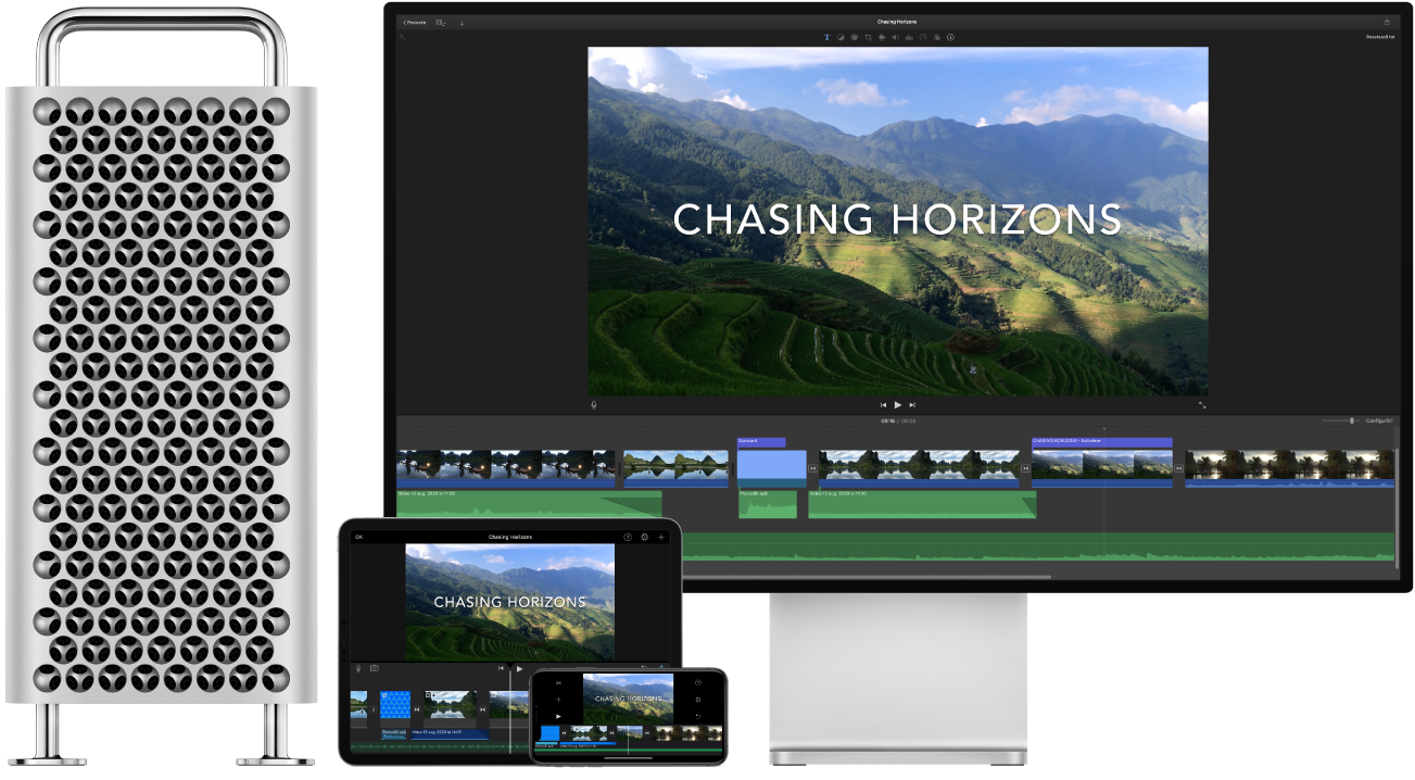 Conținutul iCloud accesat de pe mai multe dispozitive.