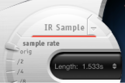 The Space Designer IR Sample control.