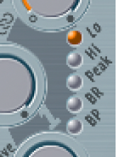 Figure. Filter 1 Mode buttons.